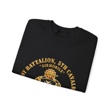 Load image into Gallery viewer, Crewneck Sweatshirt - Army - 1st Bn, 5th Cavalry - Airmobile - Vietnam Veteran 3D X 300
