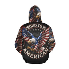 Load image into Gallery viewer, Proud to be American - 250th anniversary w Fireworks Men's All Over Print Hoodie (USA Size) (Model H13)
