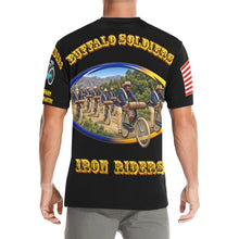 Load image into Gallery viewer, AOP - E Company, 25th Infantry, Iron Riders, Buffalo Soldiers - 3D Mens All Over Print Crew Neck T-Shirt
