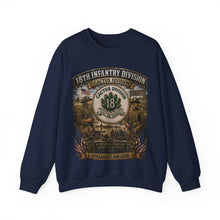 Load image into Gallery viewer, 18th Infantry Division Crewneck Sweatshirt - Division Collage 3D Emblem
