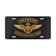 Load image into Gallery viewer, License Plate - USCG - Aviator Badge w txt - 3D - Enhanced
