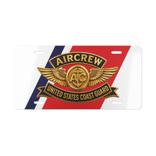 Load image into Gallery viewer, License Plate - USCG - Aircrew Badge w txt - 3D - Enhanced

