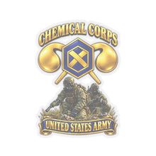 Load image into Gallery viewer, Kiss-Cut Stickers - Army - Chemical Corps w Scene - 3D - Enhanced

