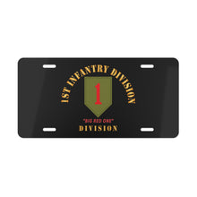 Load image into Gallery viewer, License Plate - SSI - 1st Infantry Division - Big Red One X 300
