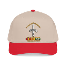 Load image into Gallery viewer, Mid Profile Baseball Cap - Army - Badge - LRRP - Tip of the Spear - Vietnam Vet w SVC - 3D - Enhanced

