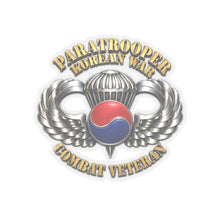 Load image into Gallery viewer, Kiss-Cut Stickers - SOF - Paratrooper - Korean War - Cbt Vet - 3D X 300
