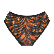 Load image into Gallery viewer, Women's Briefs (AOP) - Fiery orange tiger-stripe

