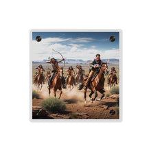 Load image into Gallery viewer, Acrylic Wall Art Panel - Apache Indians attacking a Pony Express Rider
