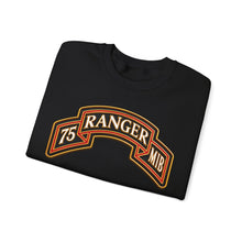 Load image into Gallery viewer, Crewneck Sweatshirt - Army - 75th Ranger Regiment - MIB - Ranger Scroll - 3D - Enhanced
