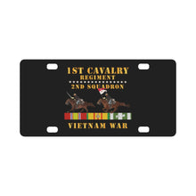 Load image into Gallery viewer, Army -2nd Squadron, 1st Cavalry Regiment - Vietnam War wt 2 Cav Riders and VN SVC X300 Classic License Plate
