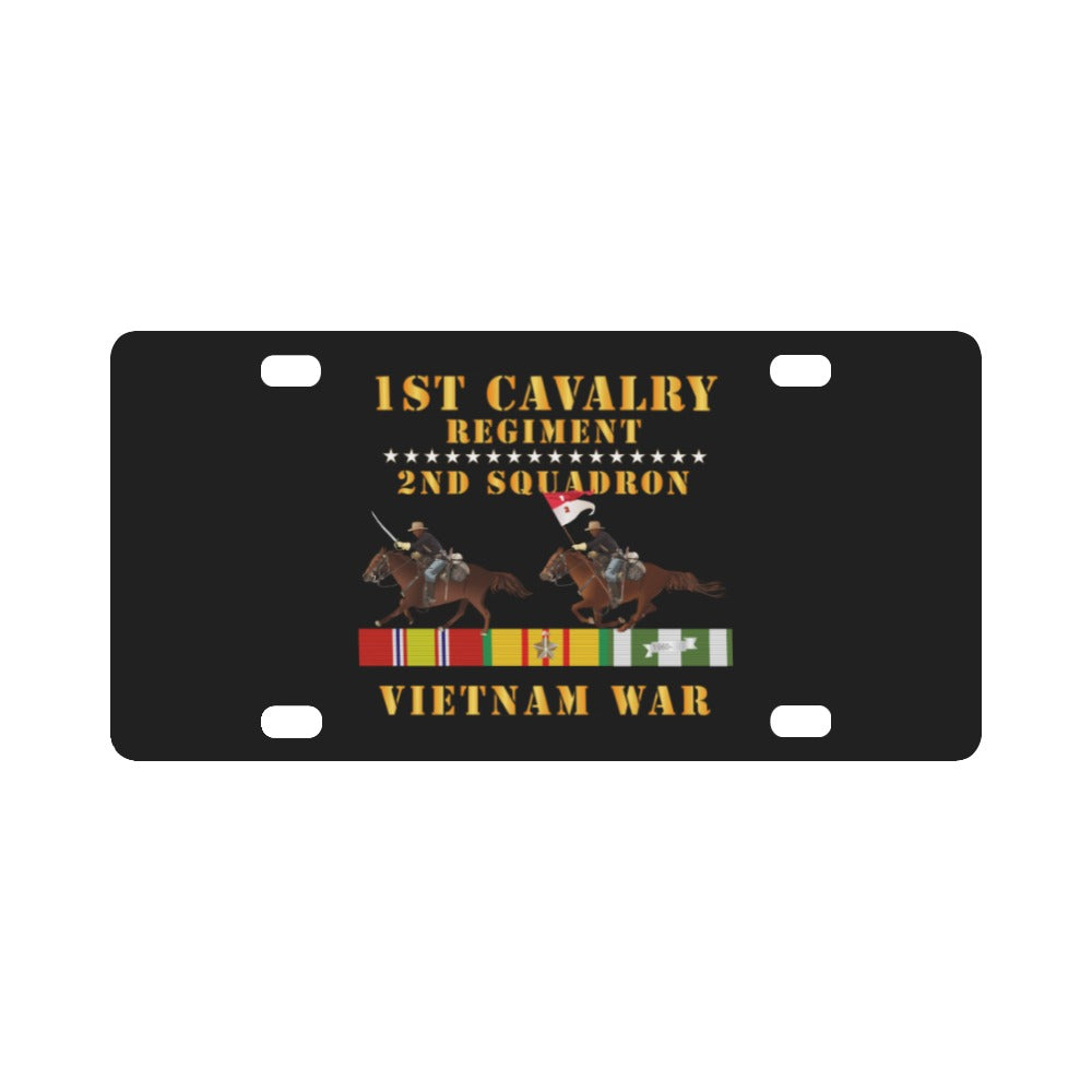 Army -2nd Squadron, 1st Cavalry Regiment - Vietnam War wt 2 Cav Riders and VN SVC X300 Classic License Plate