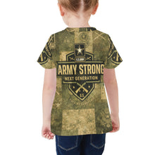 Load image into Gallery viewer, Little Kids' All Over Print Crew Neck T-Shirt -  Young Patriot - Army

