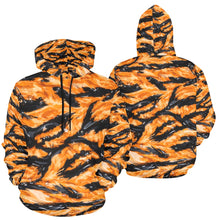 Load image into Gallery viewer, Orange Tiger-stripe hydrographic pattern Men's All Over Print Hoodie (USA Size) (Model H13)
