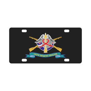 Army - 196th Infantry Brigade w Br - DUI - Ribbon X 300 Classic License Plate