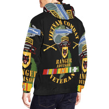 Load image into Gallery viewer, Men&#39;s All Over Print Hoodie (USA Size) (Model H13) - Vietnam Combat Infantry Vet w Vietnamese Ranger Advisor w Parachute
