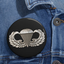 Load image into Gallery viewer, Custom Pin Buttons - Army - Basic Airborne Badge - No Txt - 3D X 300
