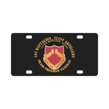 Load image into Gallery viewer, Army - 1st Battalion, 321st Artillery - Iraqi freedom Veteran X 300 Classic License Plate
