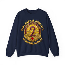 Load image into Gallery viewer, Crewneck Sweatshirt - Army - 2nd General Hospital - Landstuhl Germany - 3D - Enhanced
