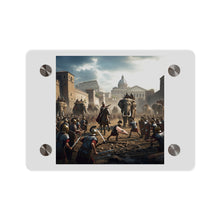 Load image into Gallery viewer, Acrylic Wall Art Panel - Hannibal Battling the Roman Legions as he Enters Rome
