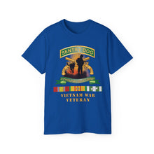 Load image into Gallery viewer, Unisex Ultra Cotton Tee - Army - Sentry Dog - 212th Military Police Company - Dog Fire w Br - Ribbon Vietnam War Veteran w VN SVC X 300
