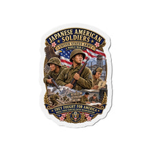 Load image into Gallery viewer, Die-Cut Magnet - Japanese American WWII Soldiers - 3D - Enhanced
