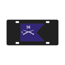 Load image into Gallery viewer, Army - Guidon - 1st Bn 36th Infantry Classic License Plate
