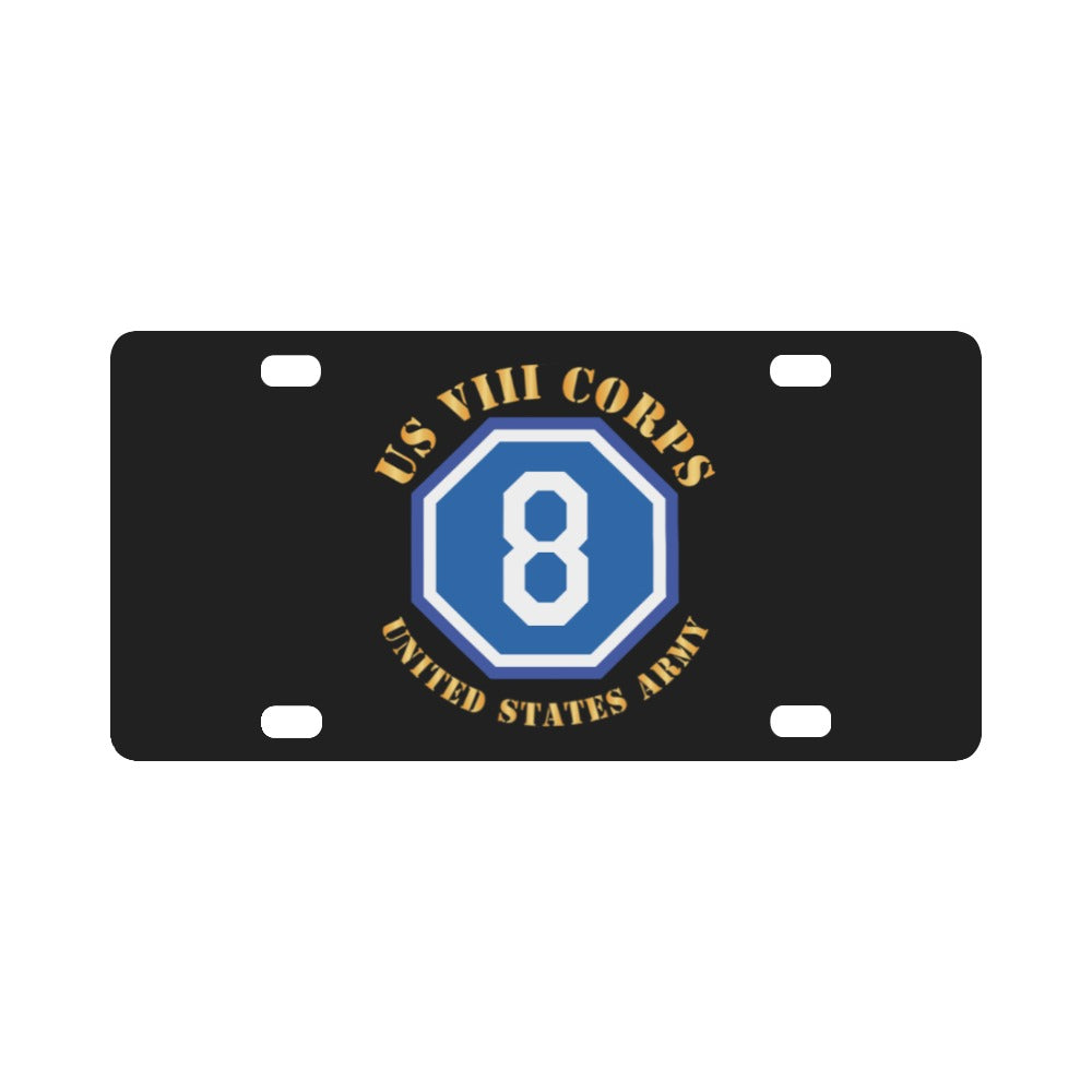 Army - US VIII Corps - US Army w SSI X 300 Classic License Plate