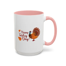 Load image into Gallery viewer, Accent Coffee Mug - Happy Turkey Day - Thanksgiving
