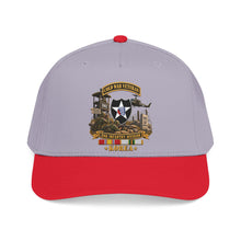 Load image into Gallery viewer, Mid Profile Baseball Cap - Army - 2nd Infantry Division w Br - Ribbon COLD WAR Vet Tab - Korea - 3D - Enhanced
