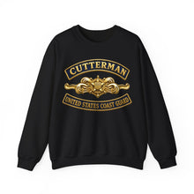 Load image into Gallery viewer, Crewneck Sweatshirt - USCG - Cutterman - Officer w txt - 3D - Enhanced
