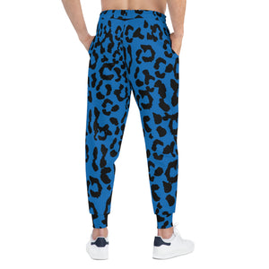 Athletic Joggers (AOP) - Leopard Camouflage - Blue-Black
