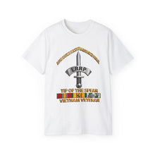 Load image into Gallery viewer, Unisex Ultra Cotton Tee - Army - Badge - LRRP - Tip of the Spear - Vietnam Vet w SVC - 3D - Enhanced
