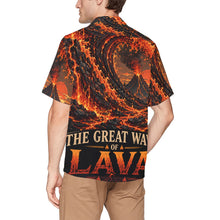 Load image into Gallery viewer, Great Wave of Lava Men's All Over Print Hawaiian Shirt With Chest Pocket(ModelT58)(Merged Design)
