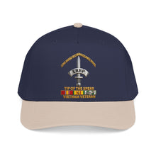 Load image into Gallery viewer, Mid Profile Baseball Cap - Army - Badge - LRRP - Tip of the Spear - Vietnam Vet w SVC - 3D - Enhanced

