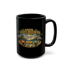 Load image into Gallery viewer, Black Mug  (15oz) - Army - 116th Assault Helicopter Co w  Aviator Badge w VN SVC - HORNETS - 3D - Enhanced
