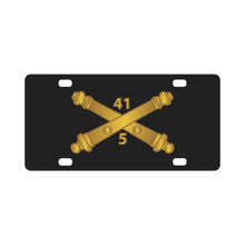 Load image into Gallery viewer, Army - 5th Bn 41st Artillery w Branch X 300 Classic License Plate
