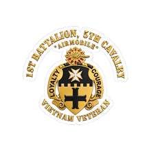 Load image into Gallery viewer, Kiss-Cut Stickers - Army - 1st Bn, 5th Cavalry - Airmobile - Vietnam Veteran 3D X 300
