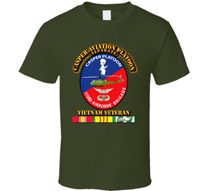 Casper Aviation Platoon - Vietnam Veteran - w Txt  Classic T Shirt, Crewneck Sweatshirt, Hoodie, Long Sleeve