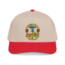 Load image into Gallery viewer, Mid Profile Baseball Cap - Vietnam Veteran Combat - 2nd Bn, 28th Infantry - 1st ID - with VN SVC - 3D - Transparent
