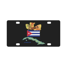 Load image into Gallery viewer, Cuba - Cuba with Palm and Map Green X 300 Classic License Plate
