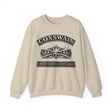 Load image into Gallery viewer, Crewneck Sweatshirt - USCG - Coxswain w txt - Silver - 3D - Enhanced
