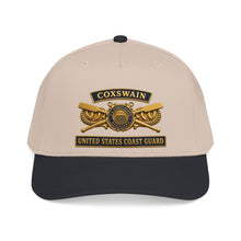 Load image into Gallery viewer, Mid Profile Baseball Cap - USCG - Coxswain - Auxiliary w txt - 3D - Enhanced
