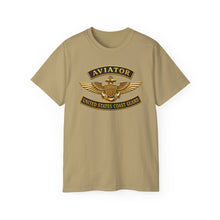 Load image into Gallery viewer, Unisex Ultra Cotton Tee - USCG - Aviator Badge w txt - 3D - Enhanced
