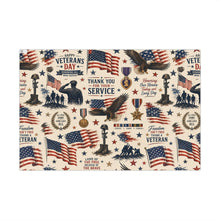 Load image into Gallery viewer, Gift Wrap Paper — Vintage Veterans Day Tribute Pattern
