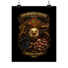Load image into Gallery viewer, Matte Poster - 24th Infantry Division - Desert Storm
