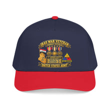 Load image into Gallery viewer, Mid Profile Baseball Cap - Army - Iraq War Veteran - Ribbon Bar - Map - SSI - 1st Armored Division - 3D - Enhanced
