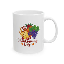 Load image into Gallery viewer, White Ceramic Mug - 11oz &amp; 15oz - Thanksgiving Day - Bread
