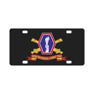 Army - 442nd Infantry Regimental Combat Team w Artillery Br - SSI - Ribbon X 300 Classic License Plate