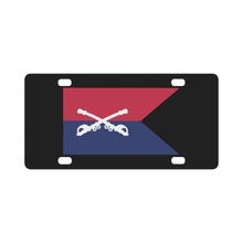 Load image into Gallery viewer, Army - Cavalry Regiment - Guidon - Red Blue X 300 Classic License Plate
