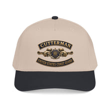 Load image into Gallery viewer, Mid Profile Baseball Cap - USCG - Cutterman - Auxiliary w txt - 3D - Enhanced

